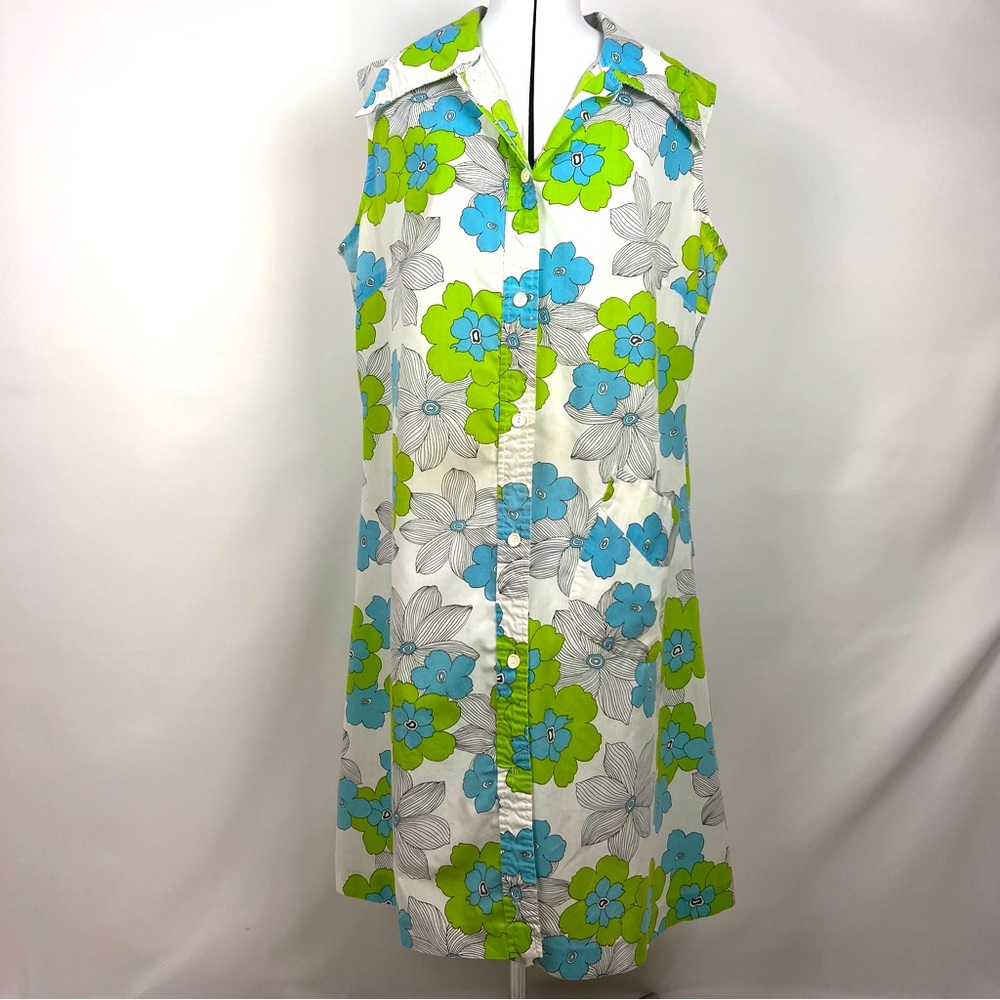 Vintage 70’s JCPenny Flower Pattern Loungewear Dress Size 12